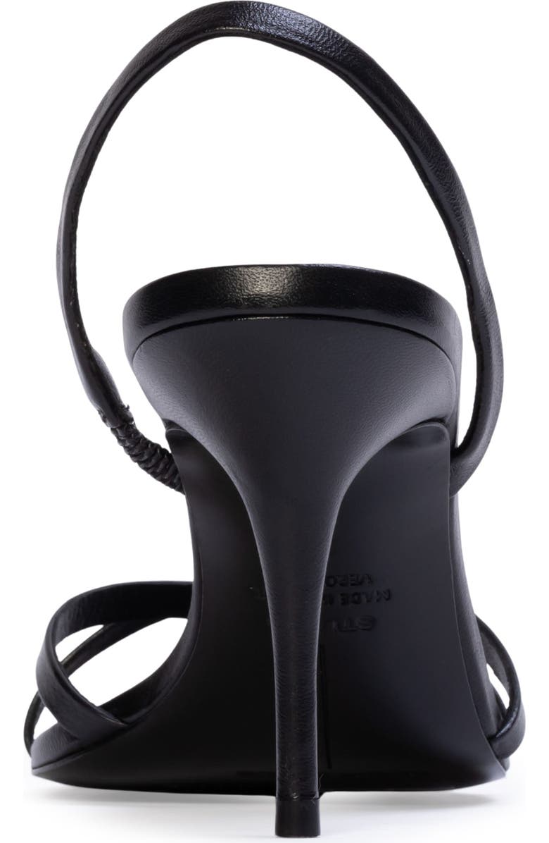 BLACK SUEDE STUDIO Jolla 80 Leather Slingback Sandal, Alternate, color, Black Leather
