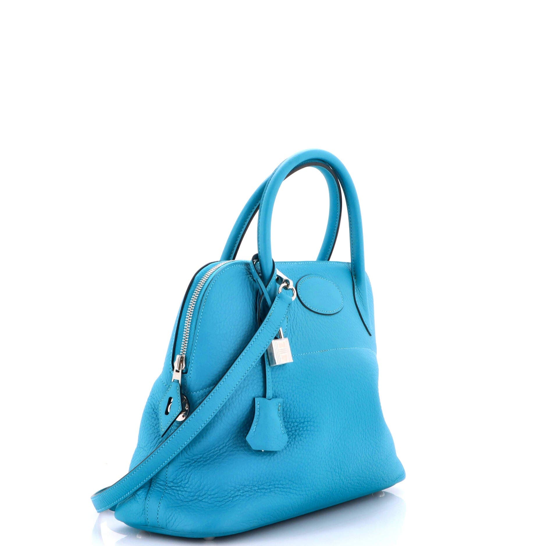 Pre-Owned Hermes Bolide Bag Clemence 31, Alternate, color, Turquoise