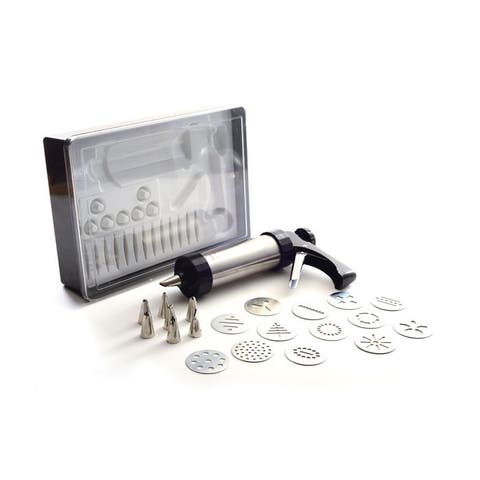 Stainless Steel Cookie and Icing Press with Storage Case, Black