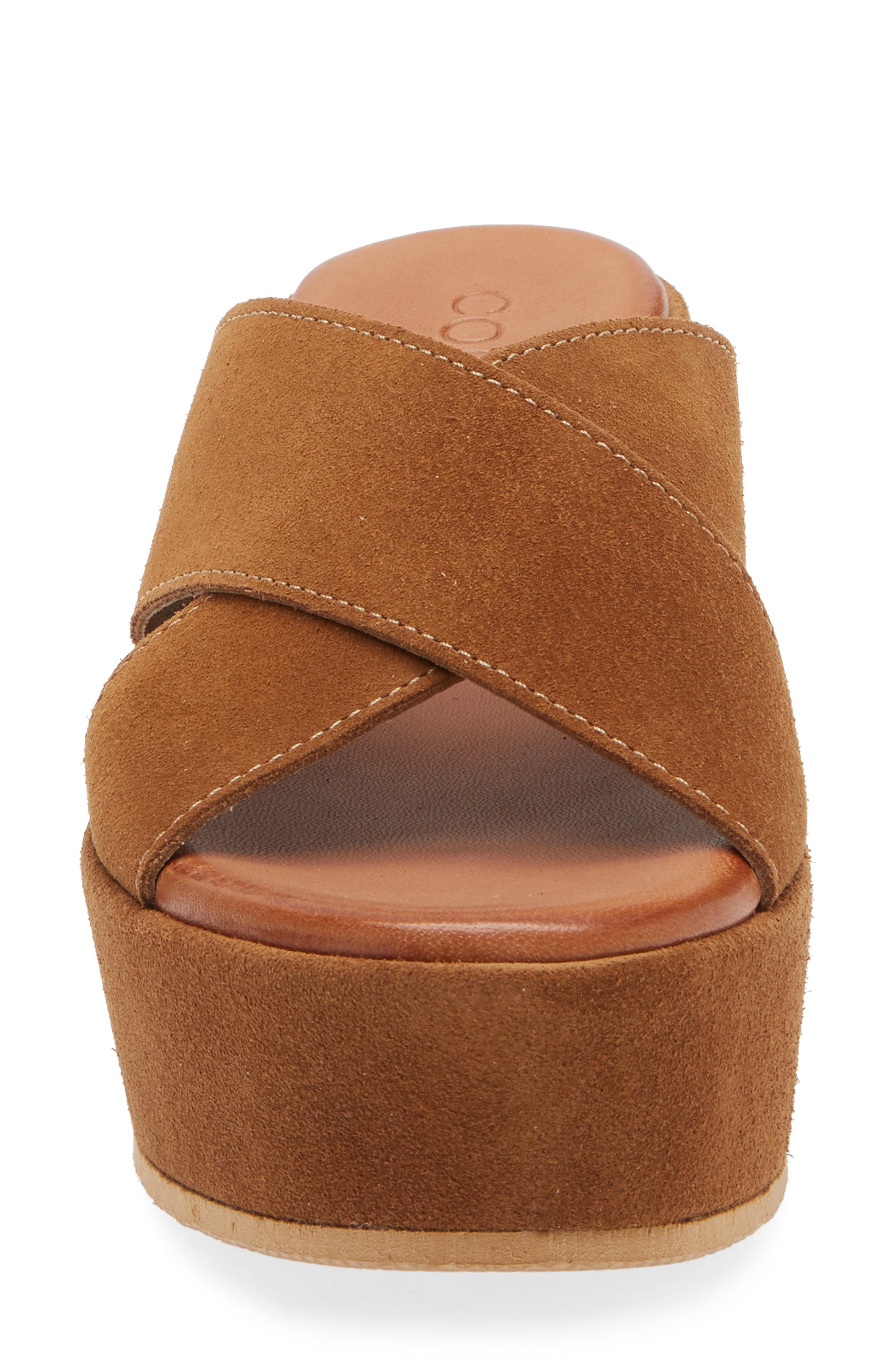 Cordani Bella Platform Wedge Slide Sandal, Alternate, color, Cuero