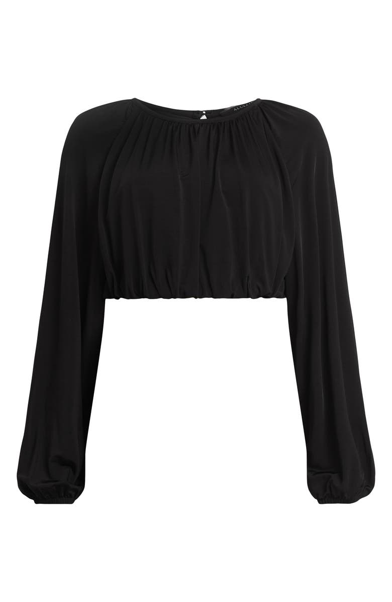 AllSaints Casandra Long Sleeve Crop Top, Alternate, color, 