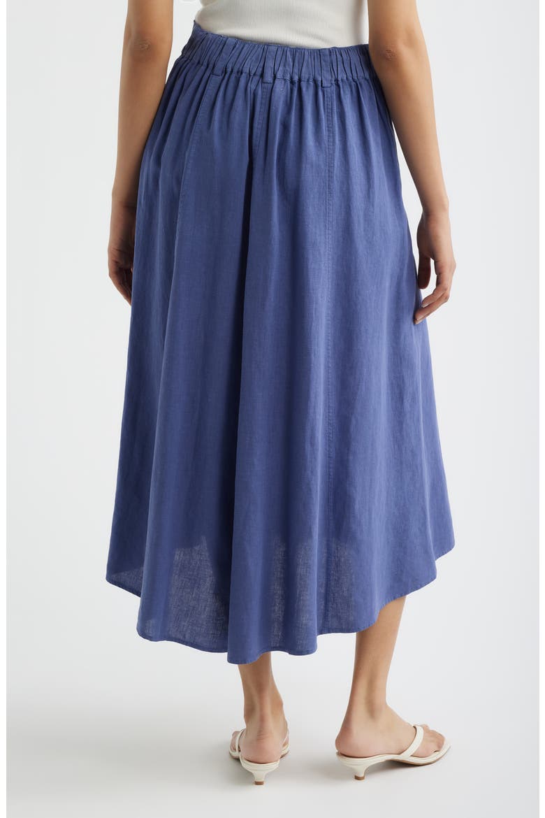 Belted Double Slit Midi Skirt, Alternate, color, SMOKE