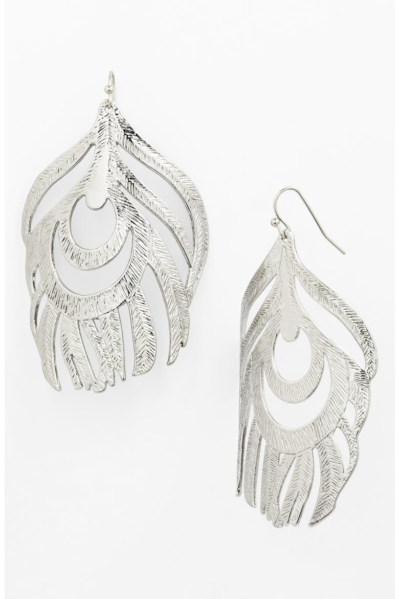 Statement Earrings, Main, color, SILVER