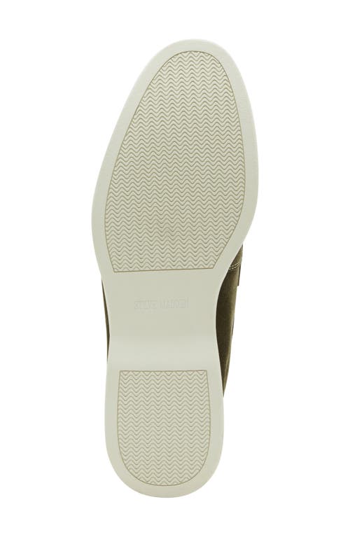 Madden Laguna Penny Loafer In Olive Suede