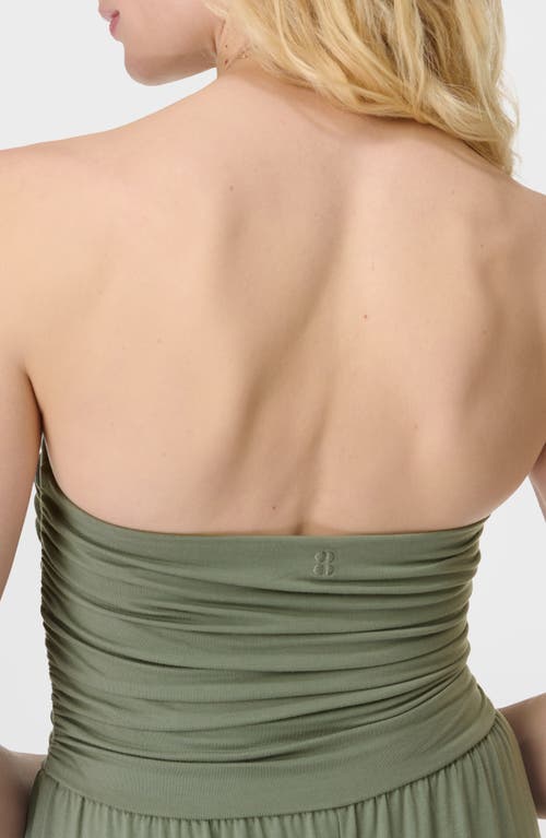 Sweaty Betty Strapless Wide Leg Jumpsuit In Willow Green