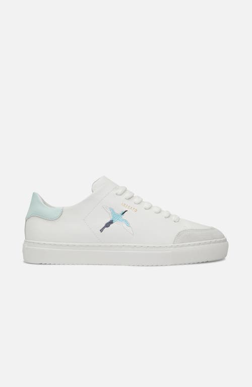 Axel Arigato Clean 90 B Bird Sneaker In White/turquoise