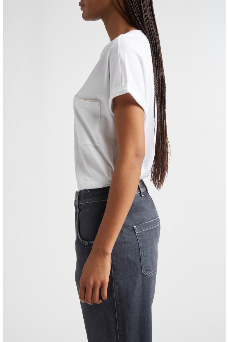 Cotton Pocket T-Shirt, Alternate, color, WHITE AND SAND