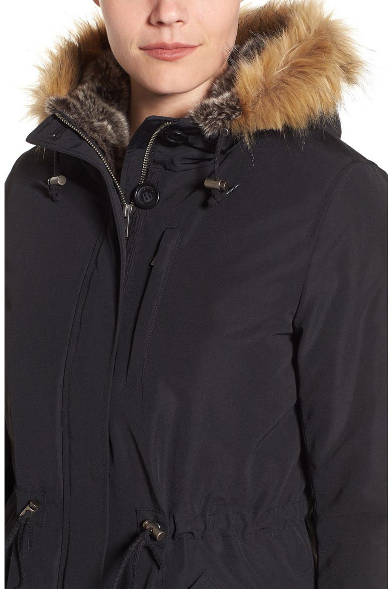 Levi's® Faux Fur Trim Heavyweight Parka, Alternate, color, BLACK