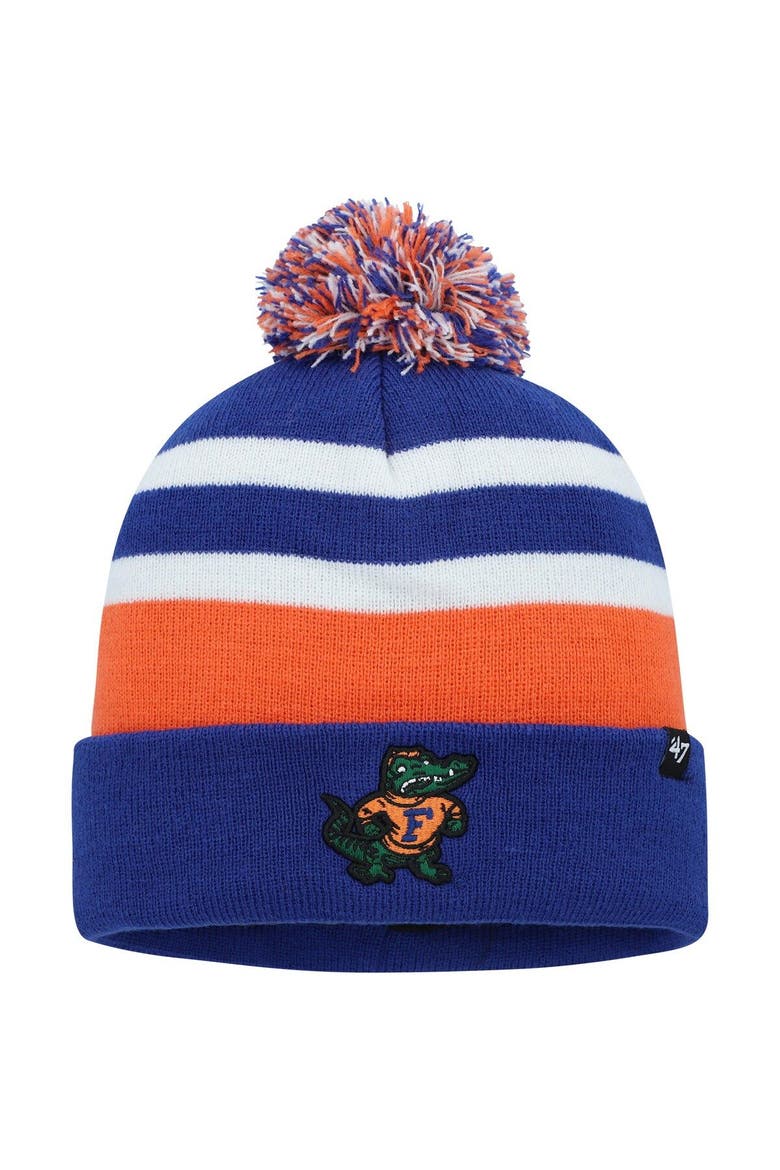 Men's '47 Royal Florida Gators State Line Cuffed Knit Hat with Pom, Main, color, Royal