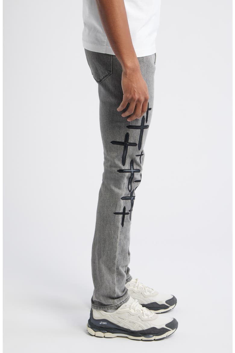 Bryant Clouded Mist Cross Skinny Jeans, Alternate, color, CLOUDED MIST CROSS PATCH
