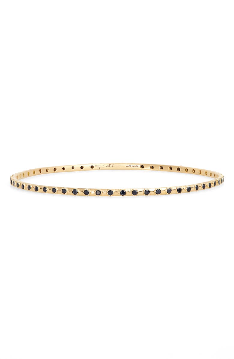 Armenta Sueno Black Sapphire Eternity Bangle, Main, color, Yellow Gold