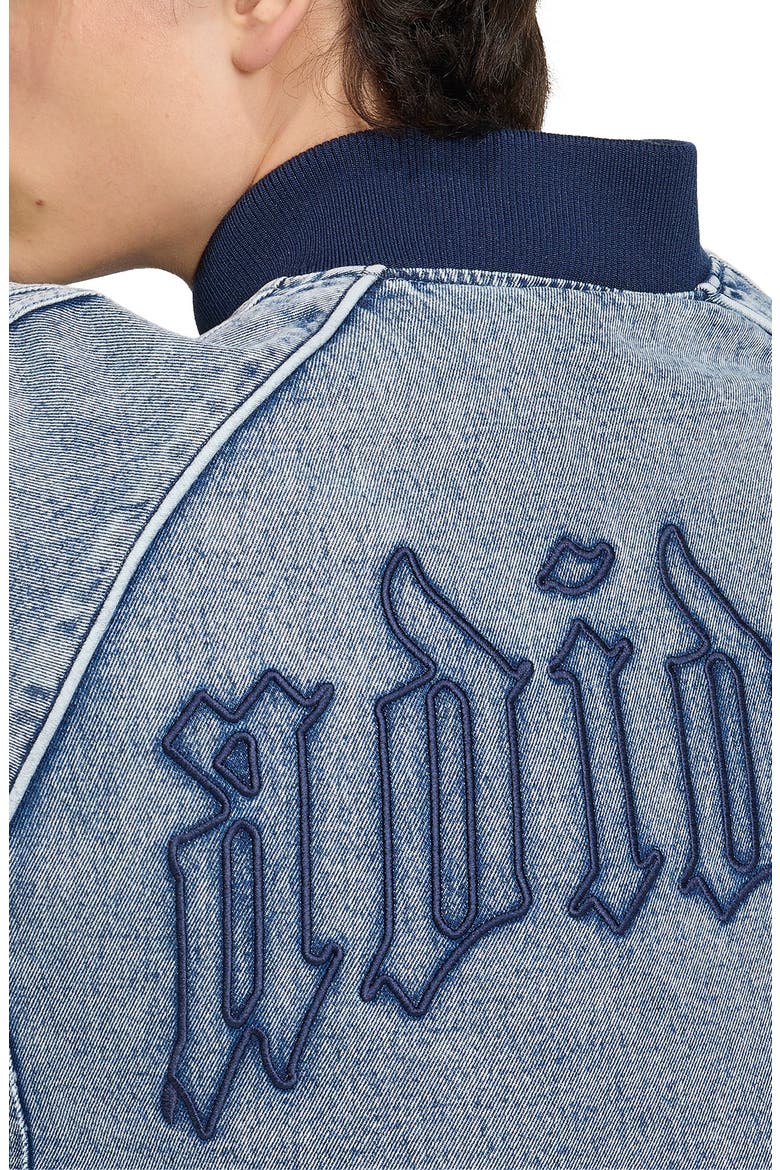 Denim Bomber Jacket, Alternate, color, LIGHT DENIM