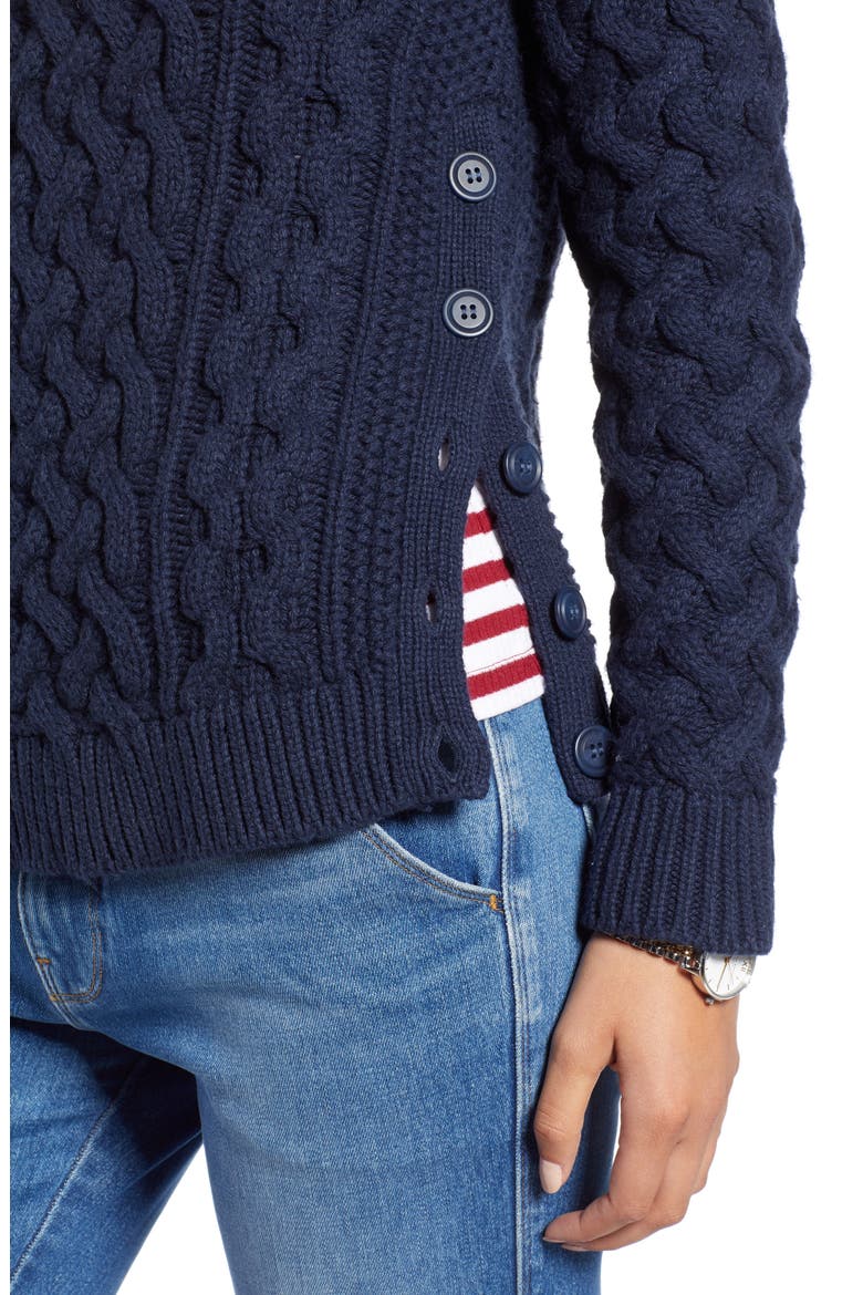 Fisherwoman Crewneck Pullover Sweater, Alternate, color, NAVY BLAZER