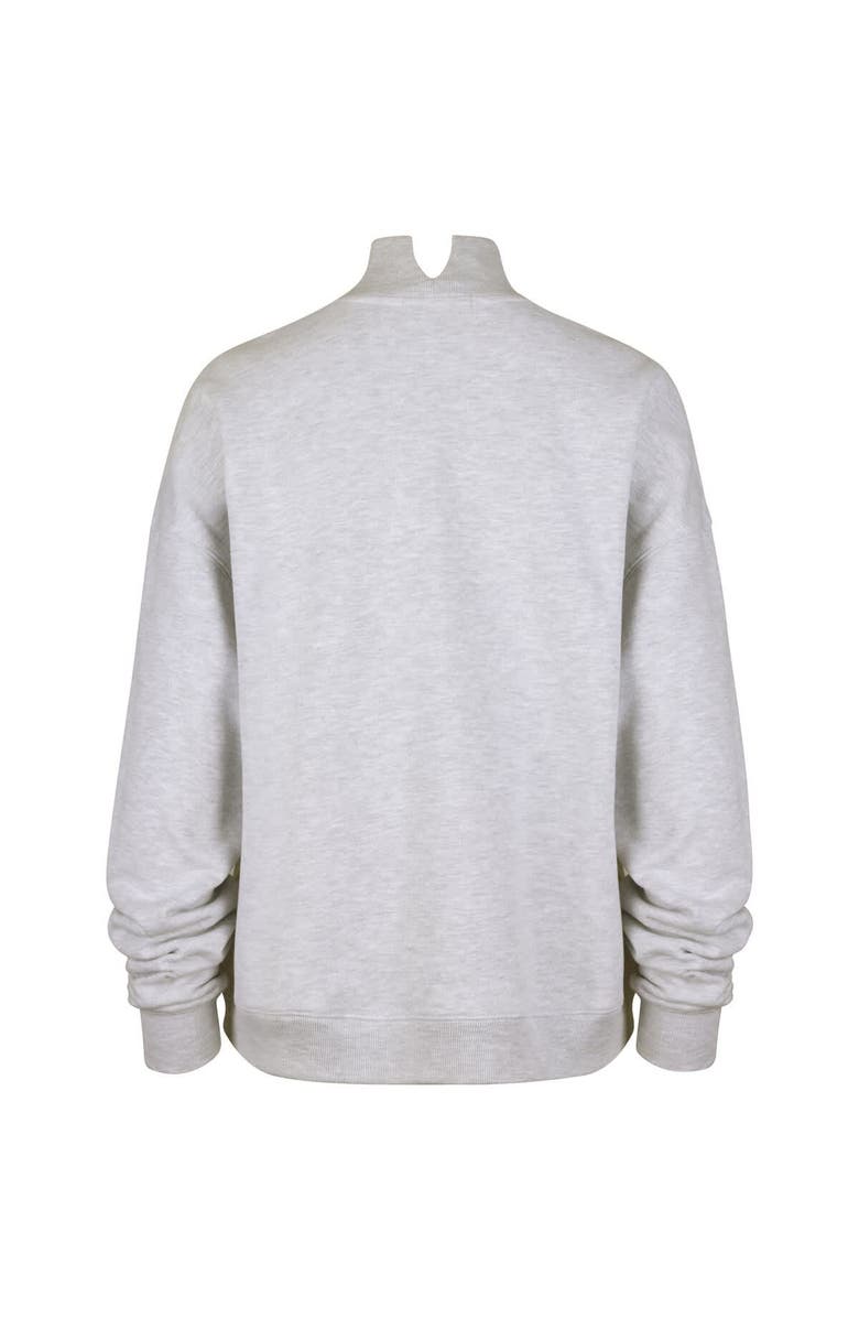 '47 Women's '47 Heather Gray Seattle Seahawks Vantage Mock Neck Pullover Sweatshirt, Alternate, color, 