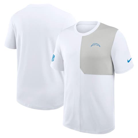 Men's Nike White Los Angeles Chargers Sideline UV Performance Coach Shirt