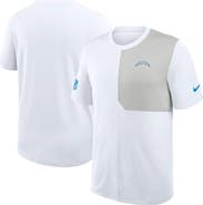Nike Men's Nike White Los Angeles Chargers Sideline UV Performance Coach Shirt