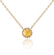 House of Frosted Stone Floral Necklace