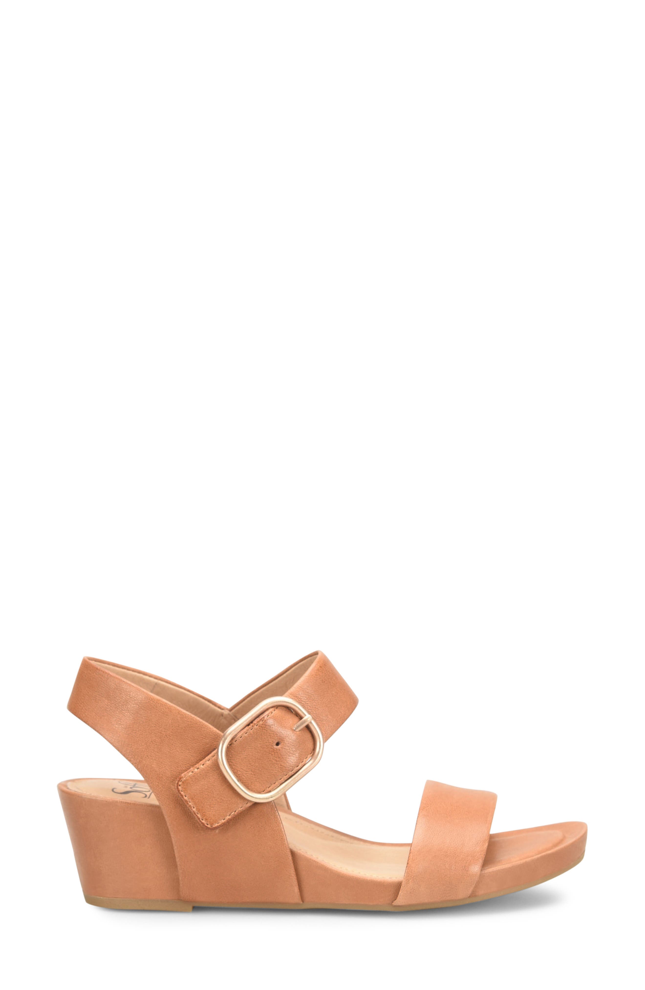 Söfft Vaya Wedge Sandal, Alternate, color, Luggage