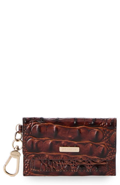 Ricki Croc Embossed Leather Card Case