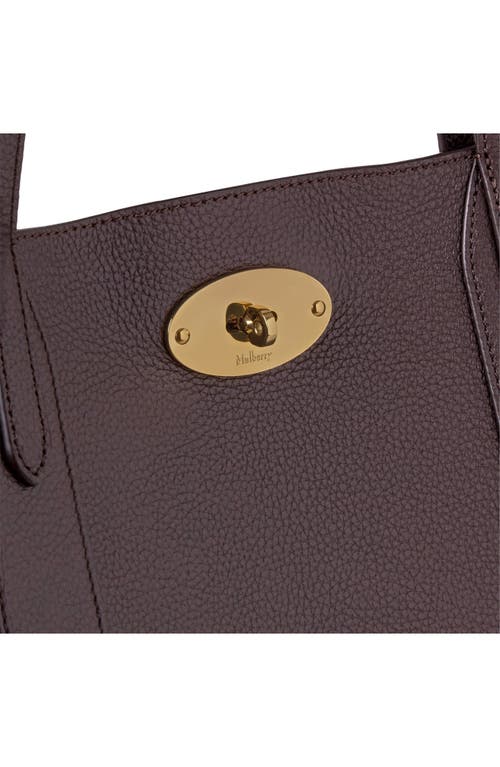 Mulberry Bayswater Small Bordeaux Tote Bag With Postmans Lock Closure In Leather Woman In Burgundy