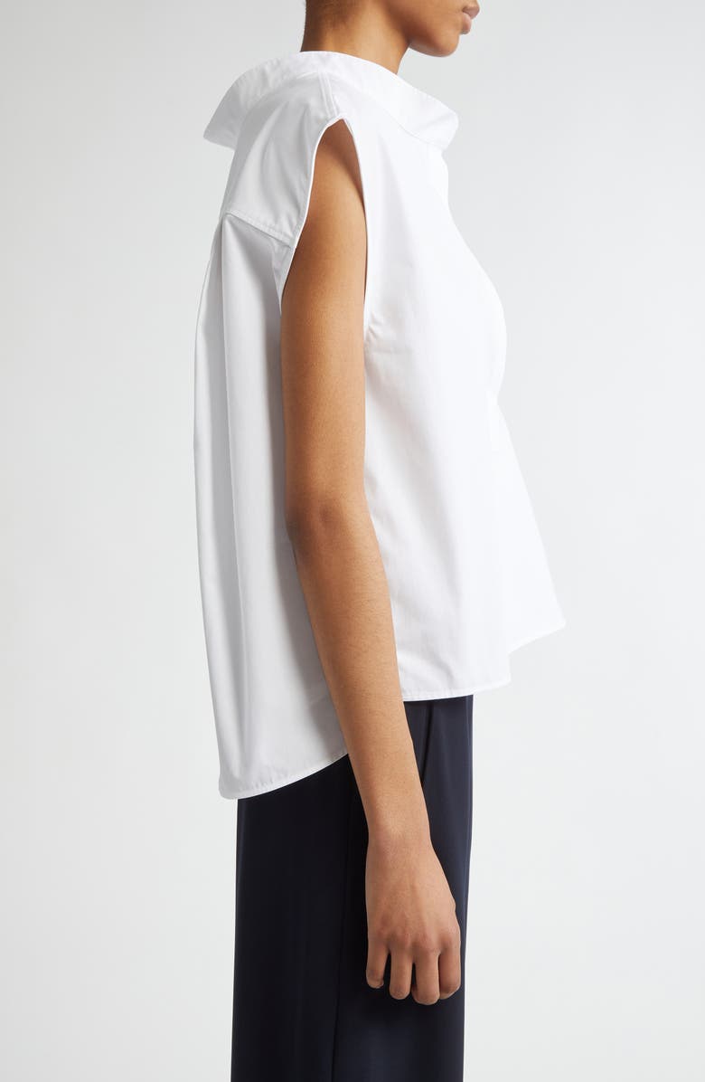 FFORME Dores Cap Sleeve Cotton Tunic Shirt, Alternate, color, White