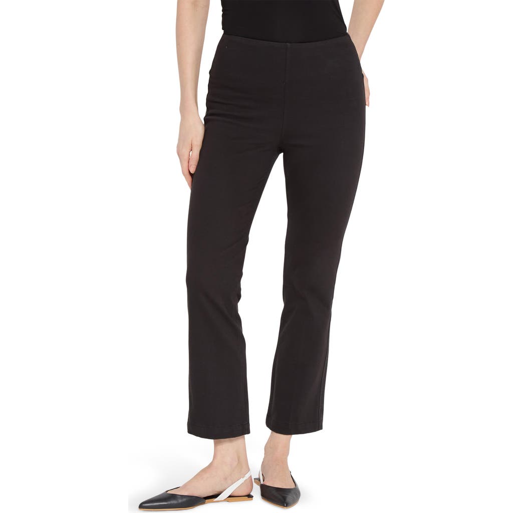Lyssé High Rise Ankle Baby Bootcut Jeans In Black In Black