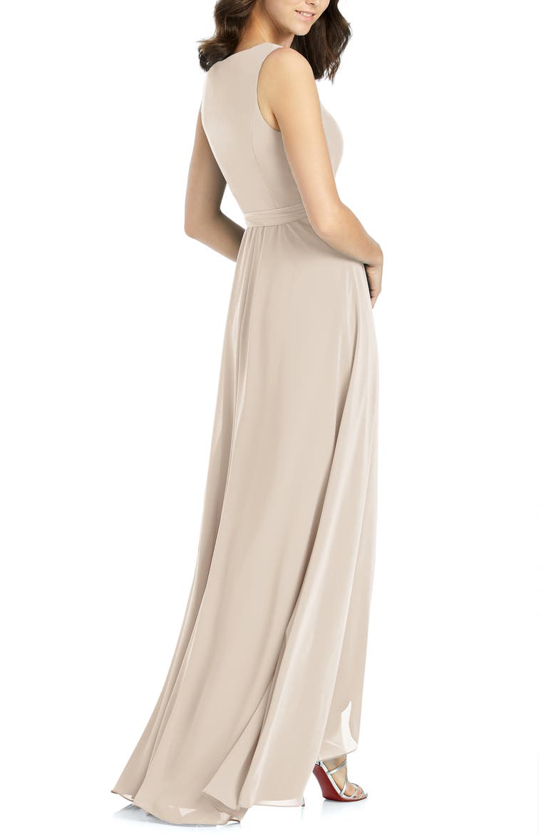 Chiffon Wrap Gown, Alternate, color, CAMEO