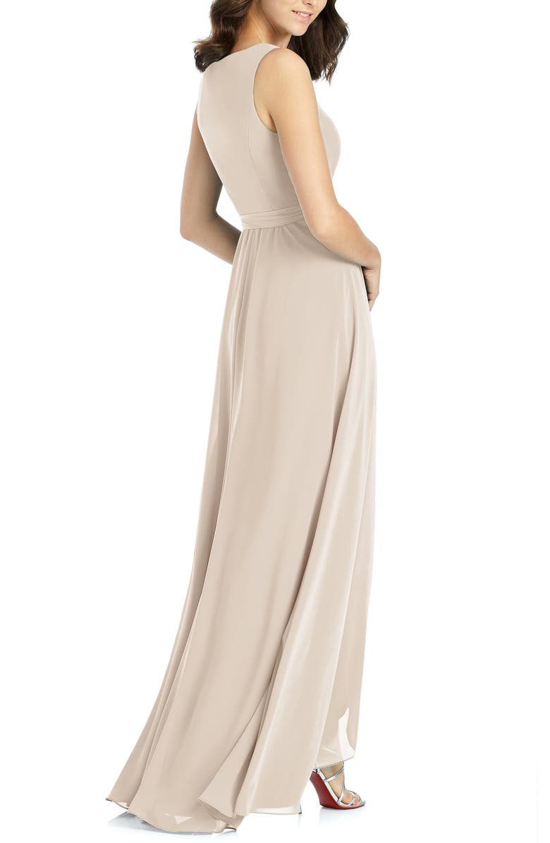 Jenny Packham Chiffon Wrap Gown, Alternate, color,