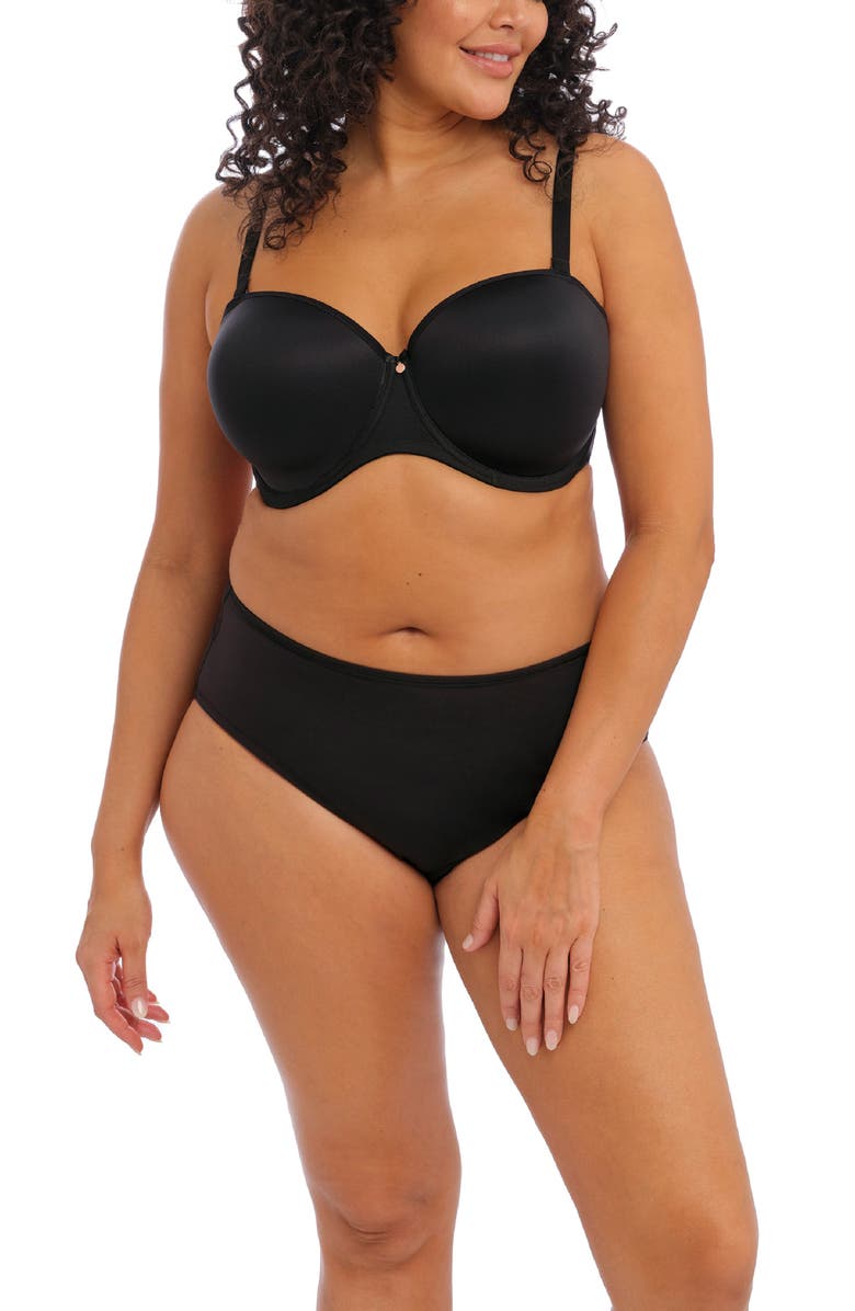 Elomi Smooth Full Briefs, Alternate, color, Black