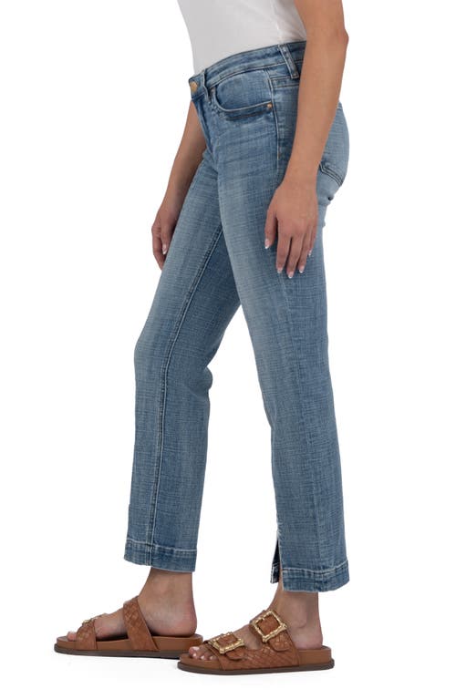 Shop Kut From The Kloth Stevie Seamed Split Hem Low Rise Slim Straight Leg Jeans