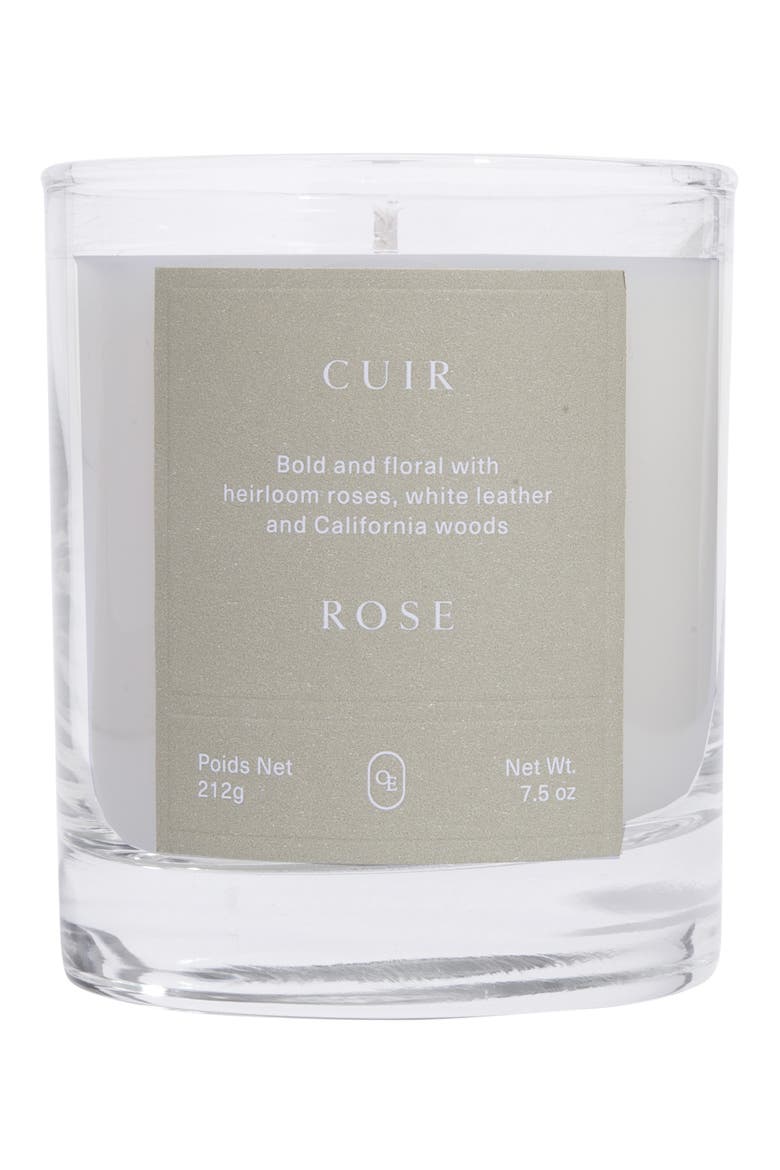 Cuir Rose Candle, Main, color, NO COLOR