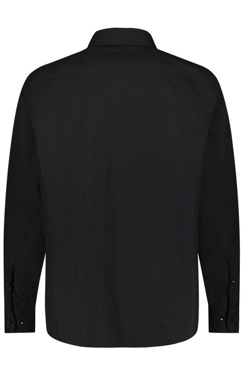 Luchiano Visconti Alligator Jacquard Shirt, Alternate, color, Black