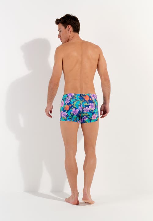 Hom Balata Swim Shorts In Navy Print