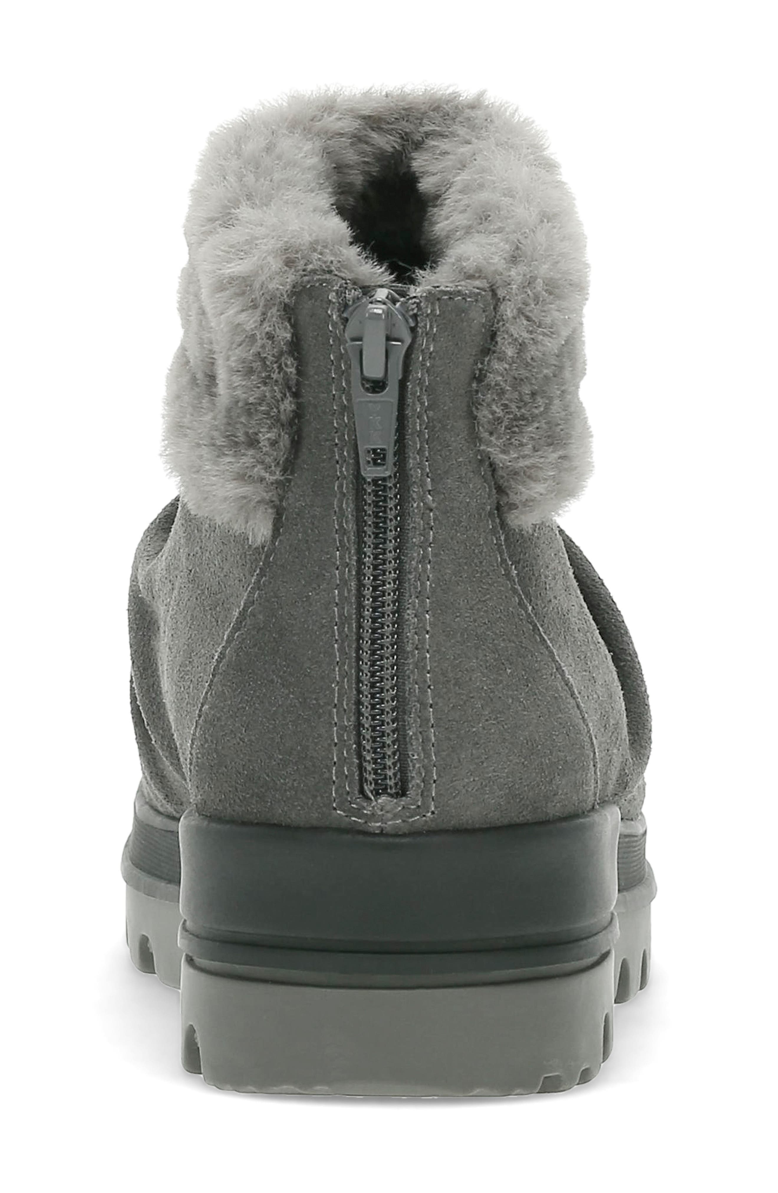 Nuri Faux Fur Trim Cold Weather Bootie, Alternate, color, DARK GREY