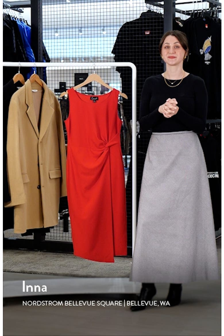 Side Knot Sleeveless Sheath Midi Dress video