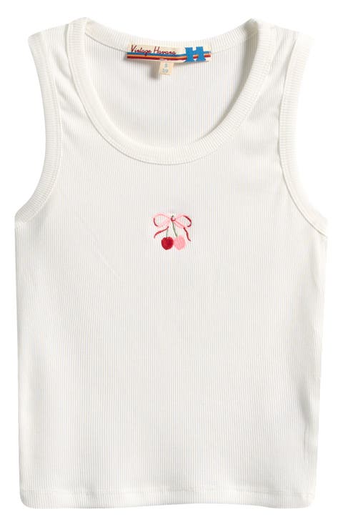 Kids' Cherry Embroidered Tank Top (Big Kid)