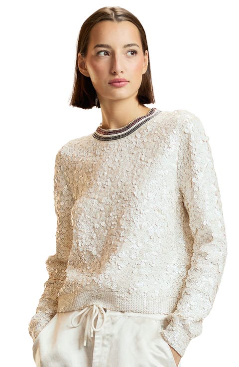 Sequin Crewneck Sweater