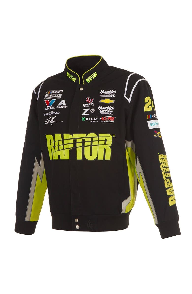JH DESIGN Men
s JH Design Black William Byron Raptor Full-Snap Twill Uniform Jacket, Alternate, color,