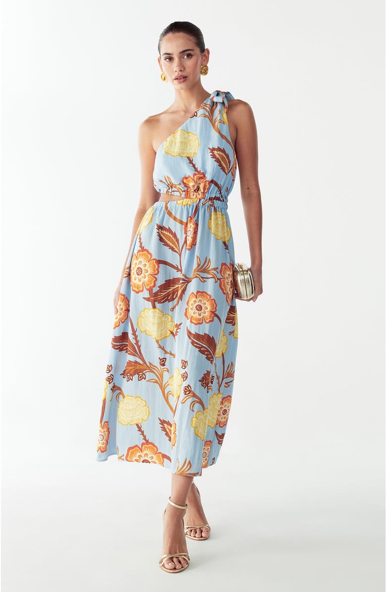 ST MRLO Amile Midi Dress, Alternate, color, Coastal Floral