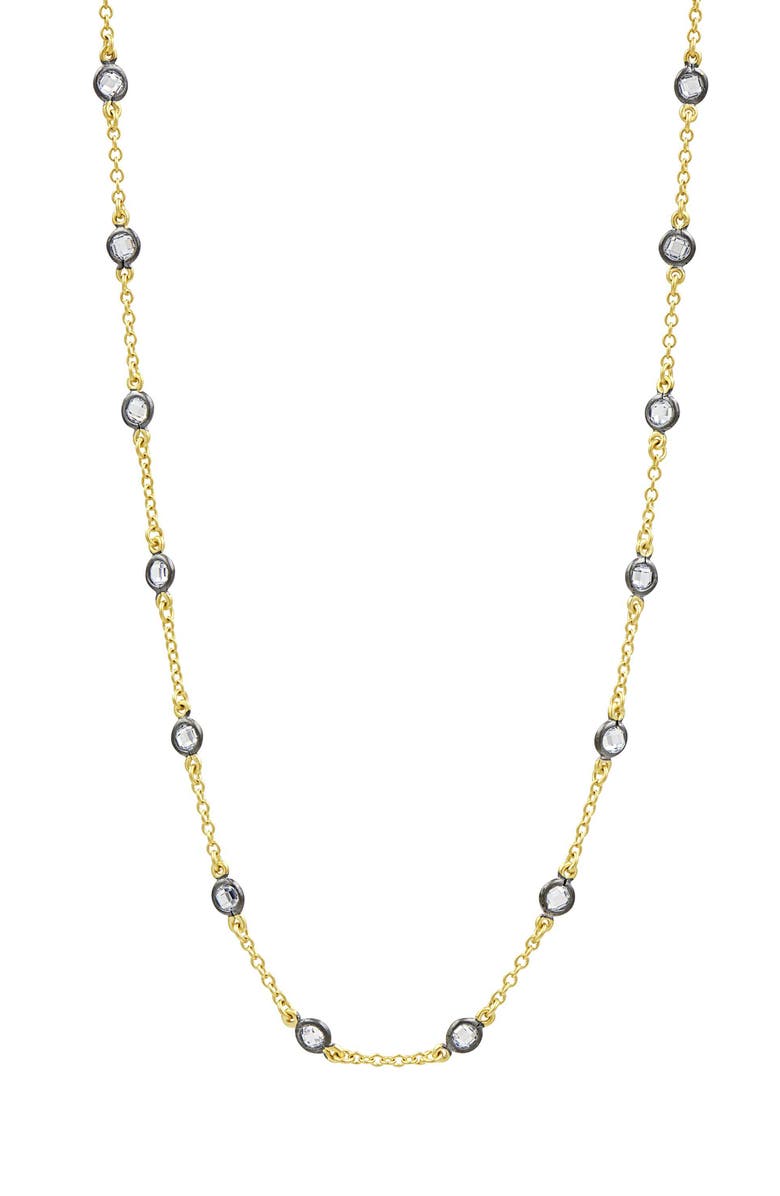 FREIDA ROTHMAN Mini Bezel Stone Station Necklace, Main, color,