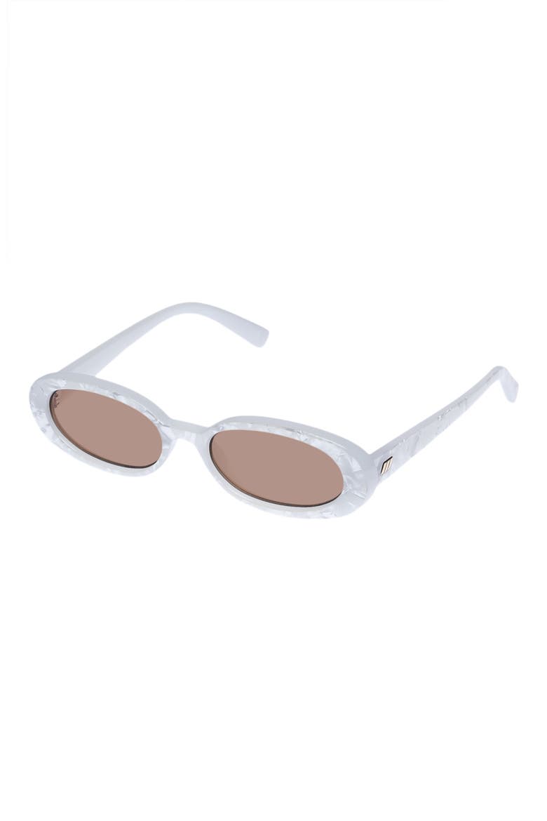 Outta Love 51mm Oval Sunglasses, Alternate, color, WHITE MARBLE