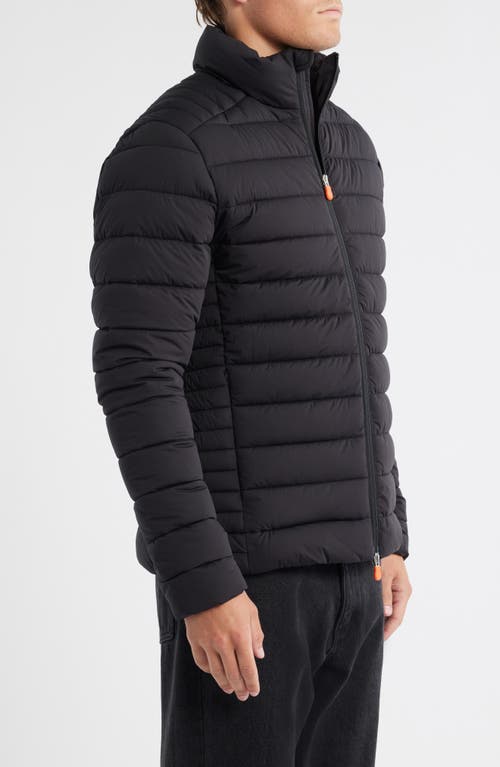 Save The Duck Ari Water Resistant Recycled Polyester Puffer Jacket In Black