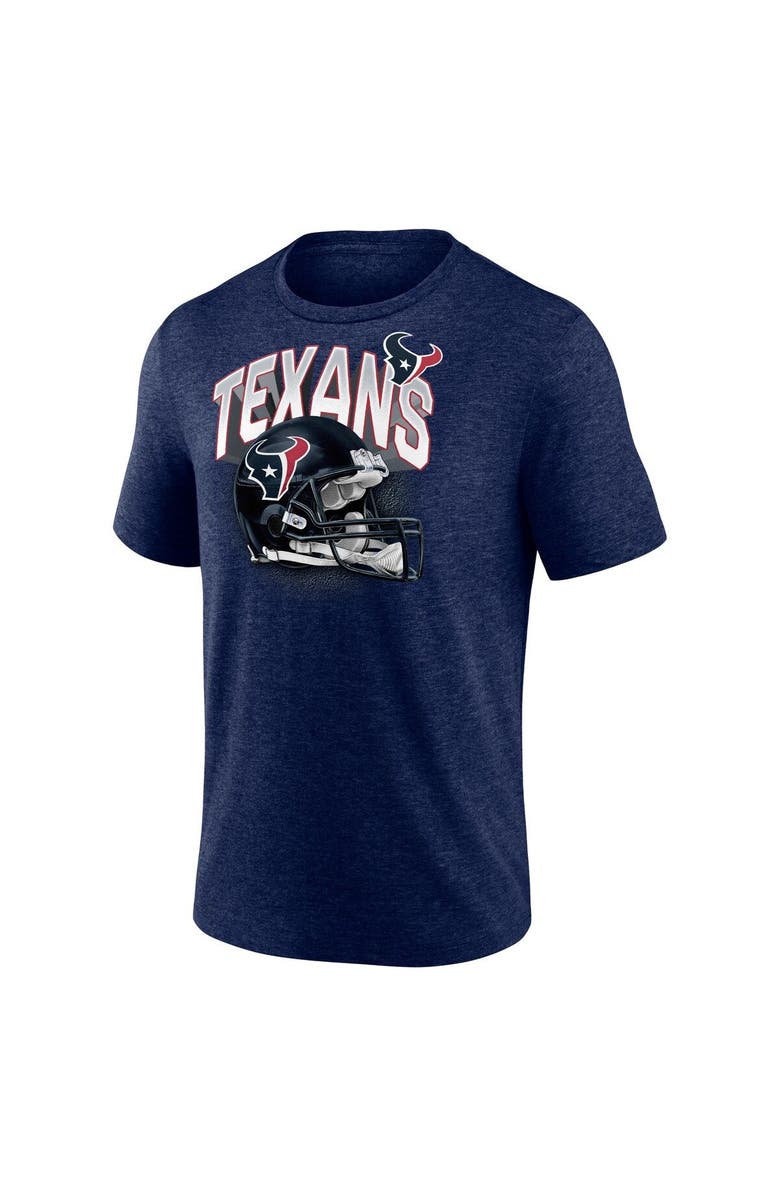 FANATICS Men's Fanatics Branded Heathered Navy Houston Texans End Around Tri-Blend T-Shirt, Alternate, color, 