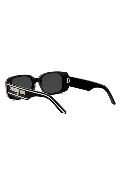 Dior Wil 53mm Polarized Geometric Sunglasses In Black