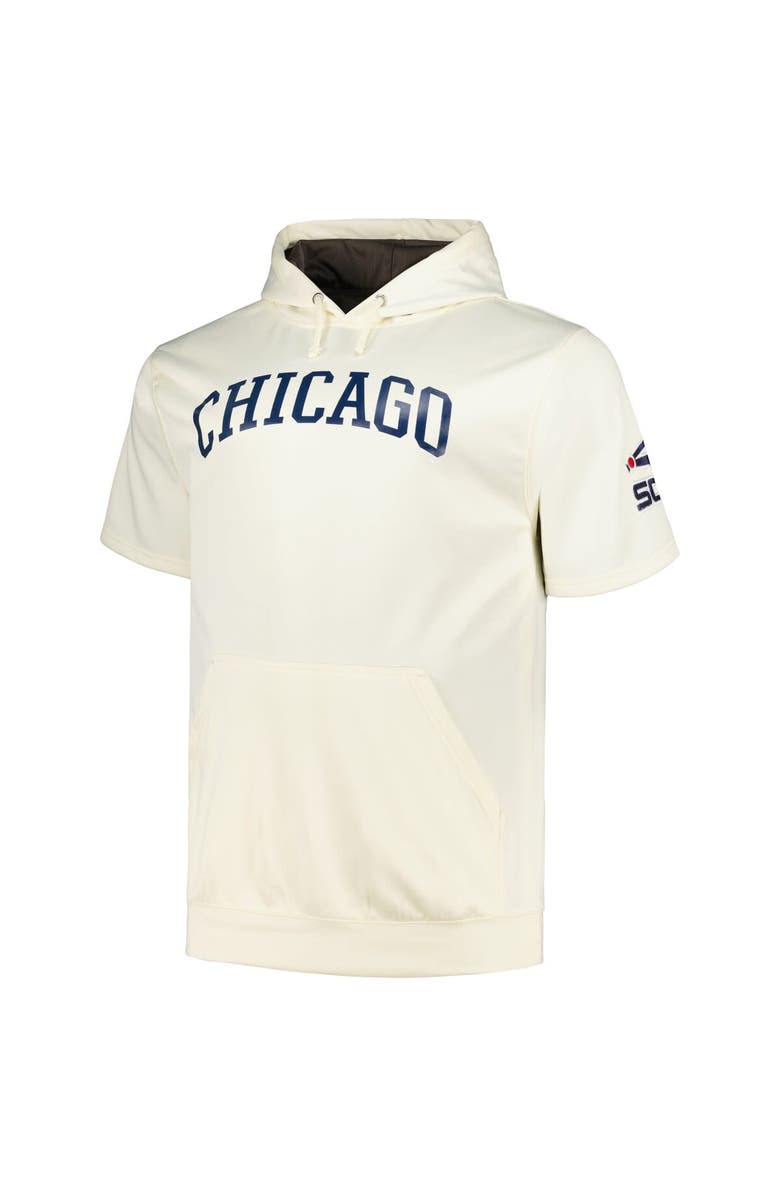 PROFILE Men's Profile Oatmeal Chicago White Sox Big & Tall Contrast Short Sleeve Pullover Hoodie, Alternate, color, Oatmeal