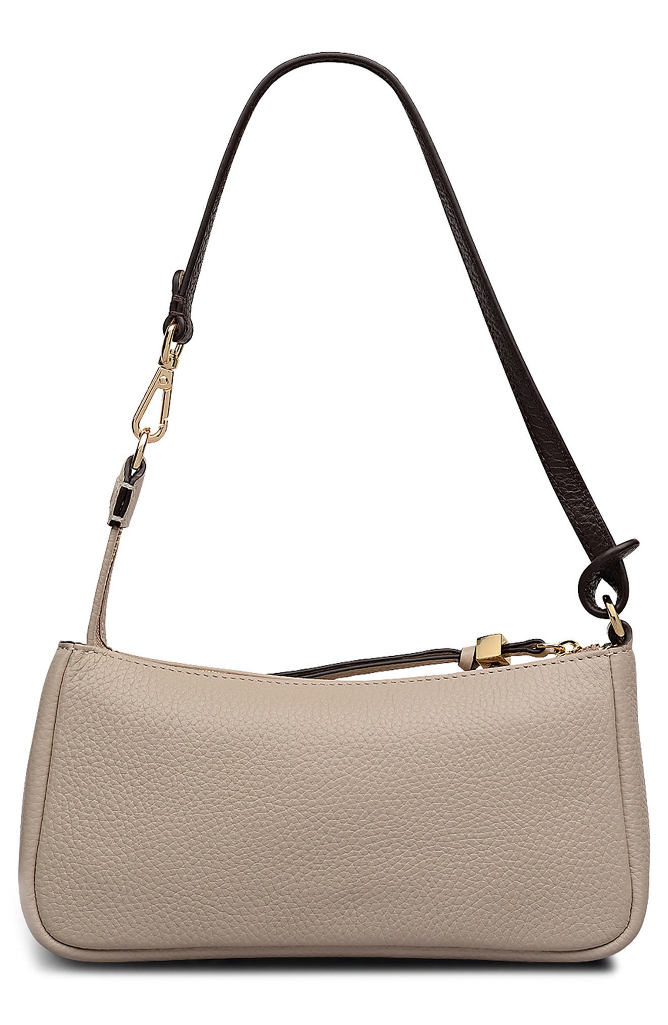 Radley Carlton Close Mini Zip Shoulder Bag, Alternate, color, Porcini