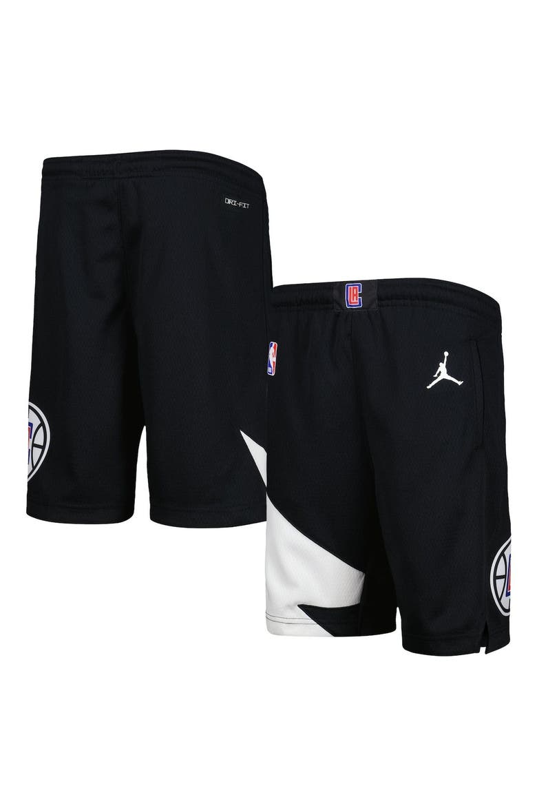 Youth Jordan Brand Black LA Clippers Statement Edition Swingman Performance Shorts, Main, color, Black