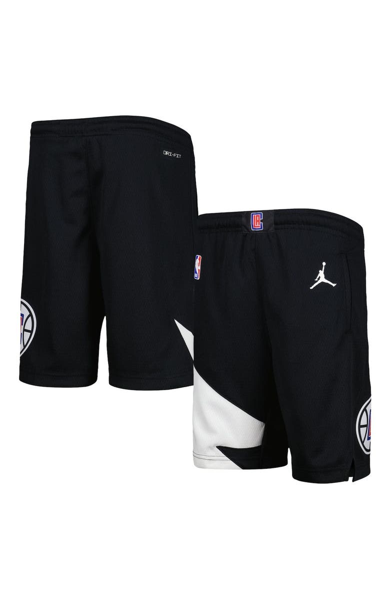 Jordan Brand Youth Jordan Brand Black LA Clippers Statement Edition Swingman Performance Shorts, Main, color, Black