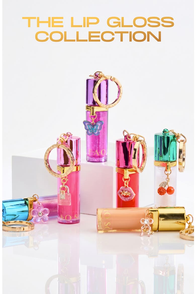 Kids' Flower Charm Lip Gloss, Alternate, color, BLUE