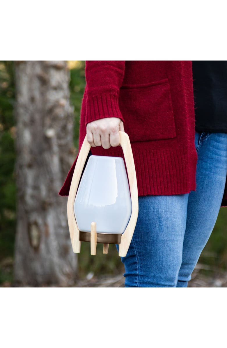 Allsop Home & Garden Drifter Lantern - Rechargeable Glass LED Lanterns, Alternate, color, Beige